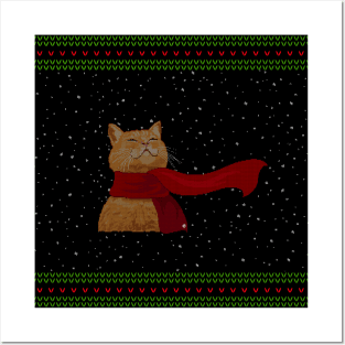 Knitted Cat Posters and Art